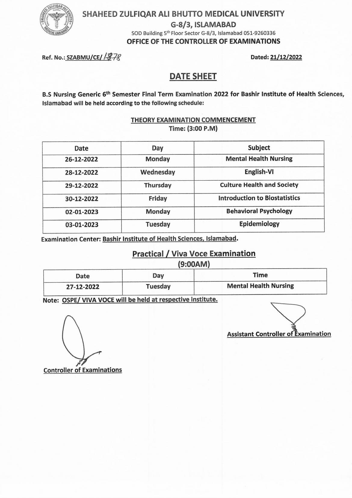 bs-nursing-generic-6th-semester-final-term-examination-2022-shaheed