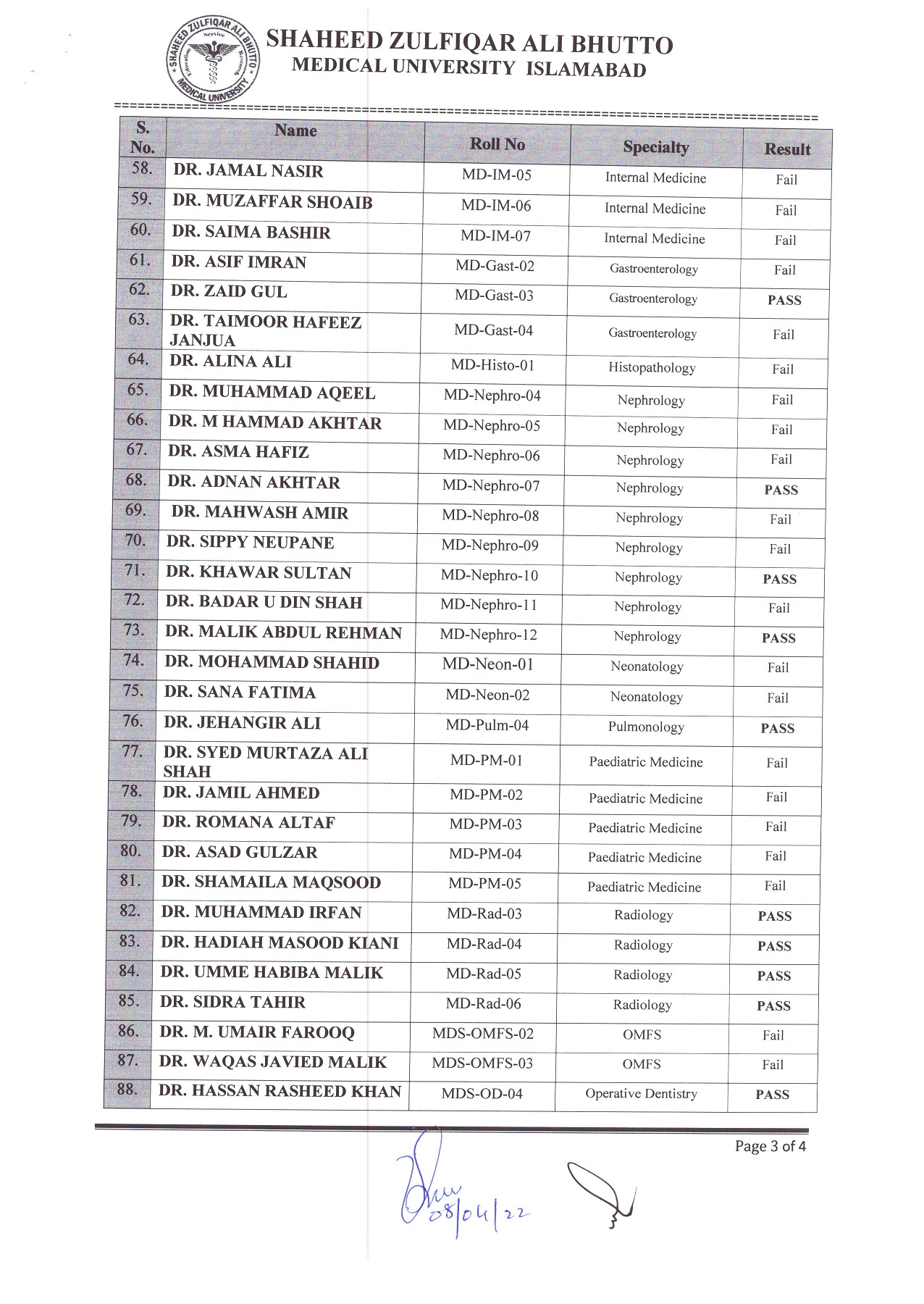 Result Notification - MS, MD, MDS, M.Phil. And MSc Theory Examination ...