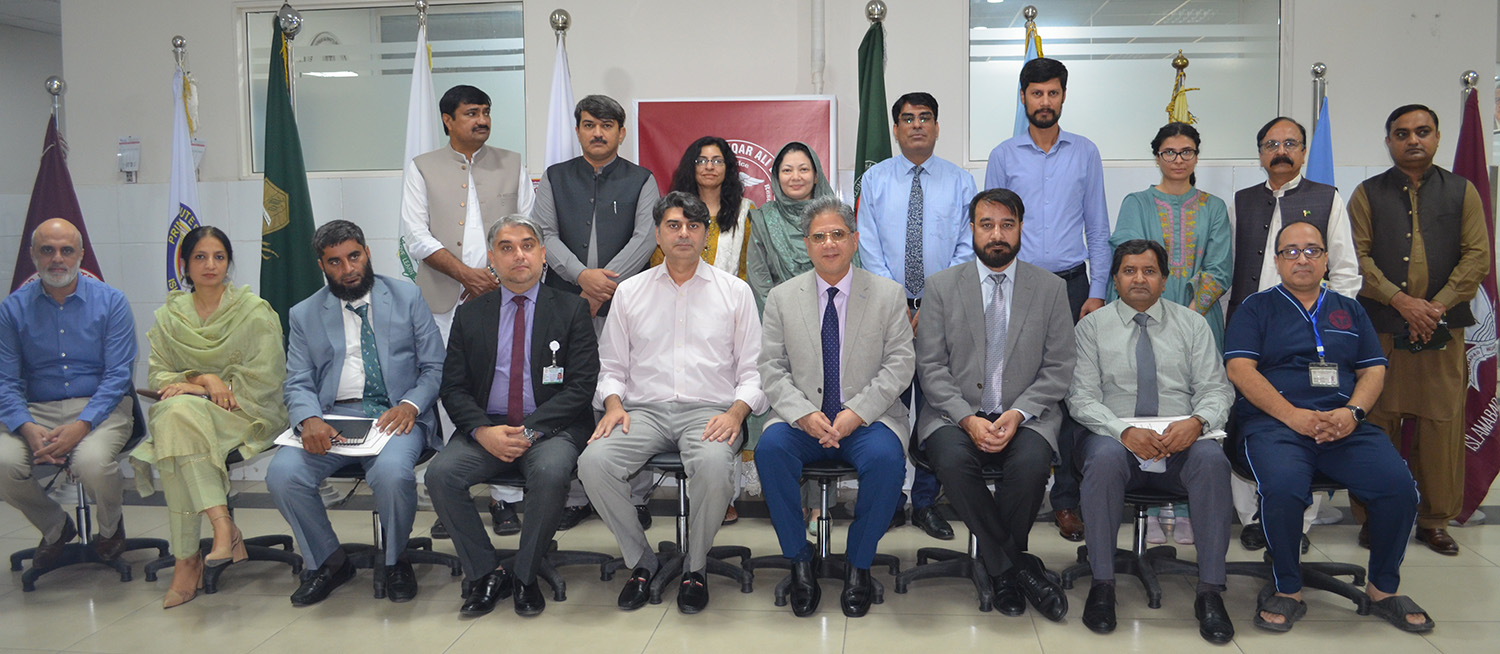 Dr. Malik Mukhtar Ahmad Bharath Coordinator Health visited SZABMU Islamabad